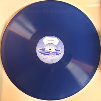 Blue vinyl Metropolis radio transcription disc